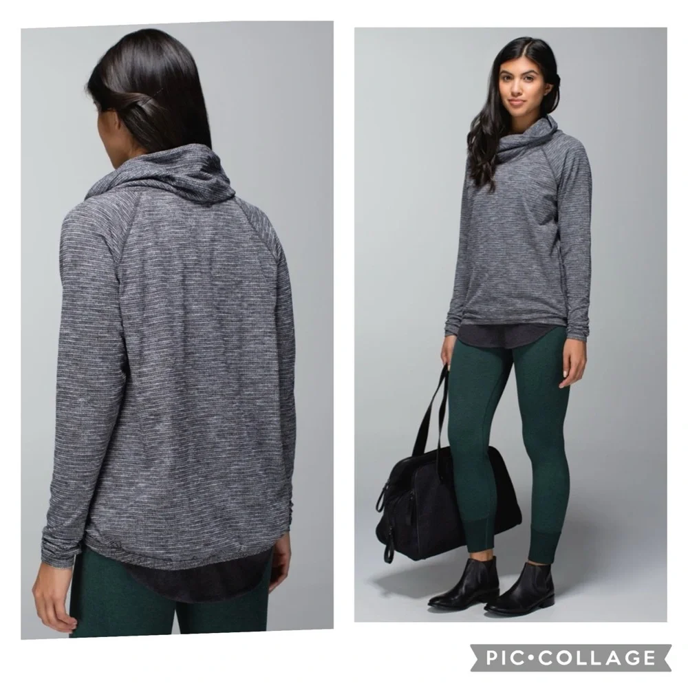 Lululemon Healthy Heart Pullover Coco Pique Black Size 6